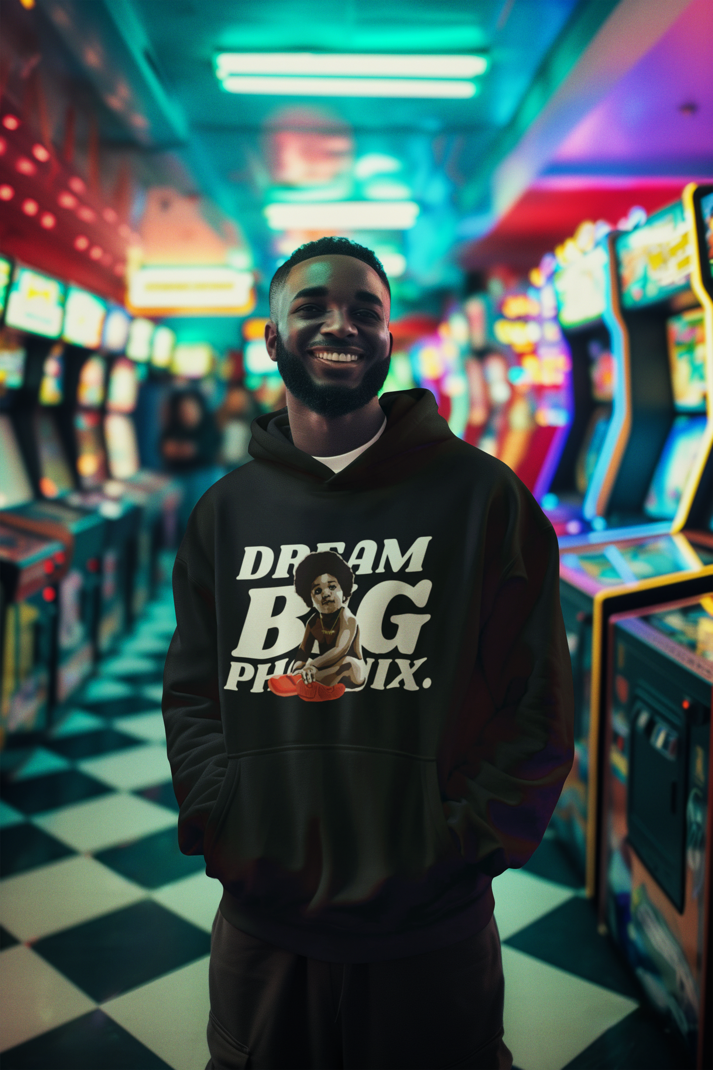 Dream Big Phoenix Hoodie | Black