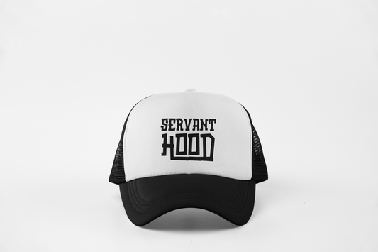 ServantHood Trucker Hat | Black & White